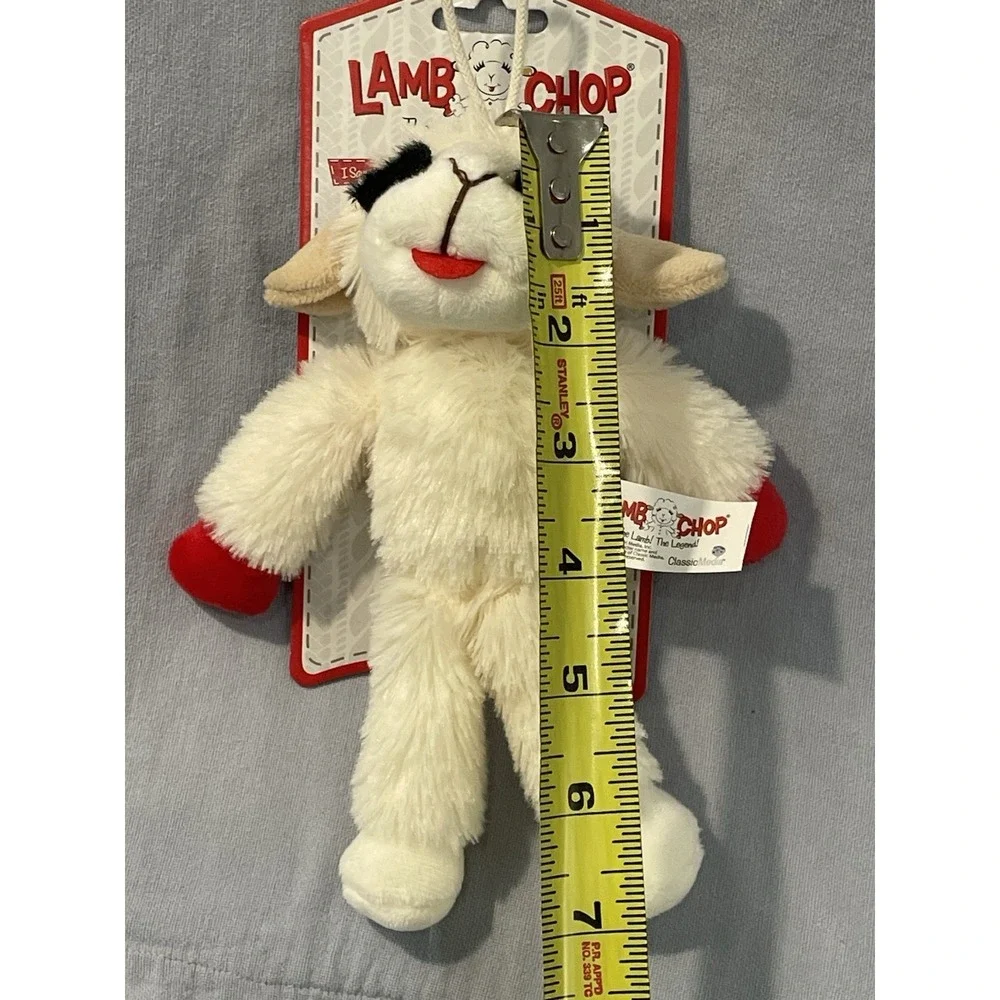 NEW READ Cute Lamb Chop‎ w/ Bunny Ears Fluffy Dog Costume & Squeak Toy - Size XL